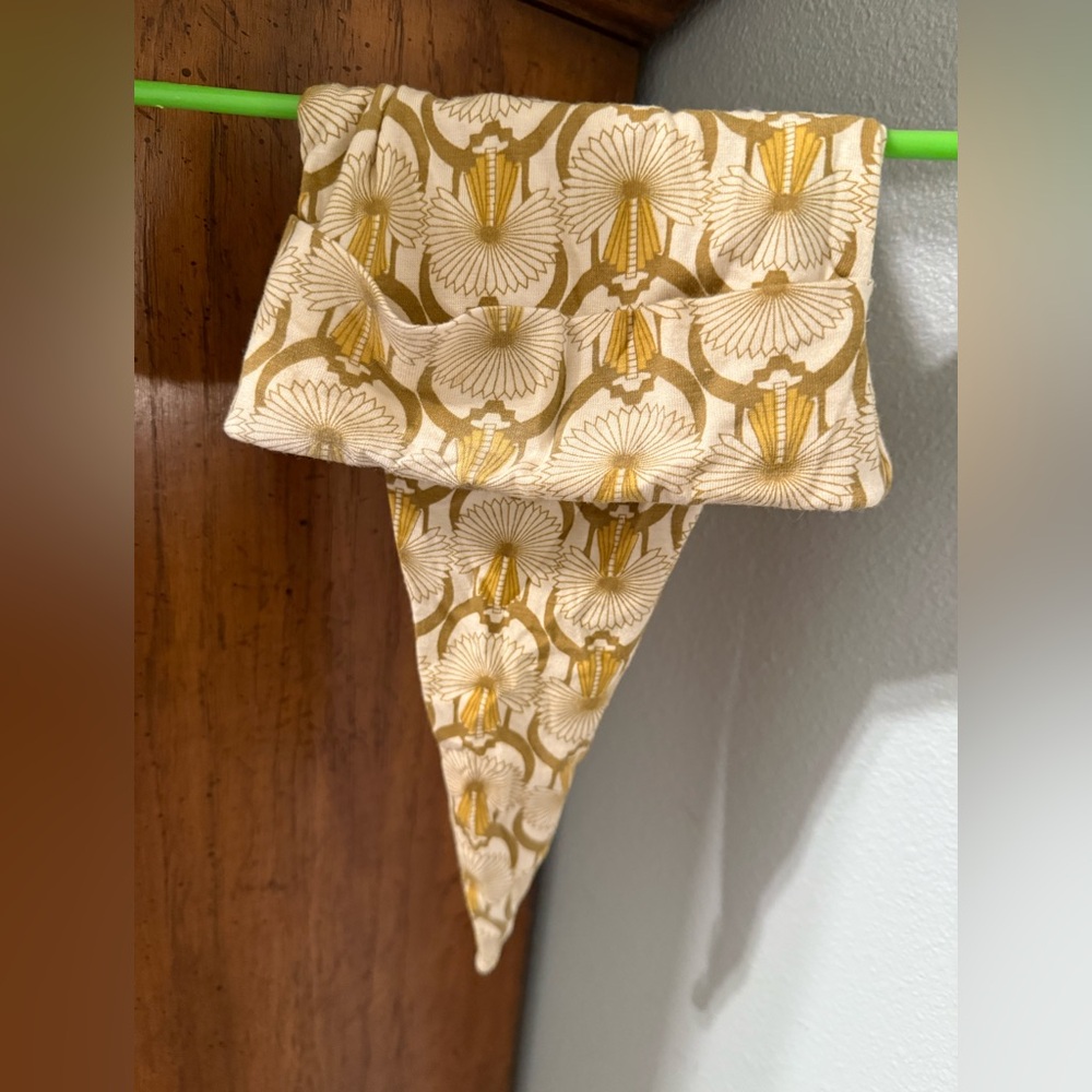 Gold and Cream Patterned elf hat